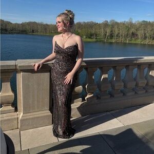 Elegant Sequin Evening Gown